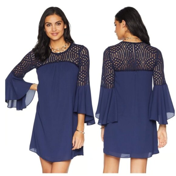 NWOT Lilly Pulitzer Amenna Bell Sleeve Lace Size 14 - Picture 1 of 9